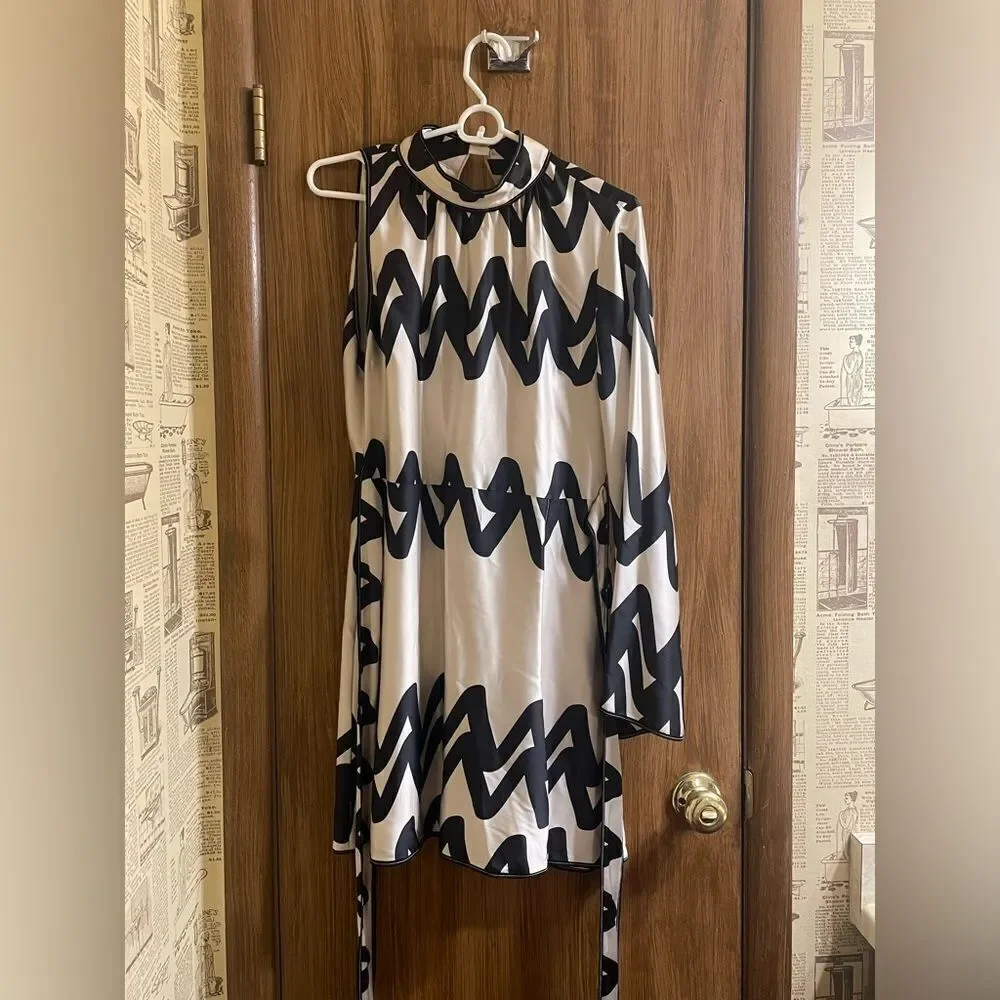 Alexis Elina One-Shoulder Printed Dress